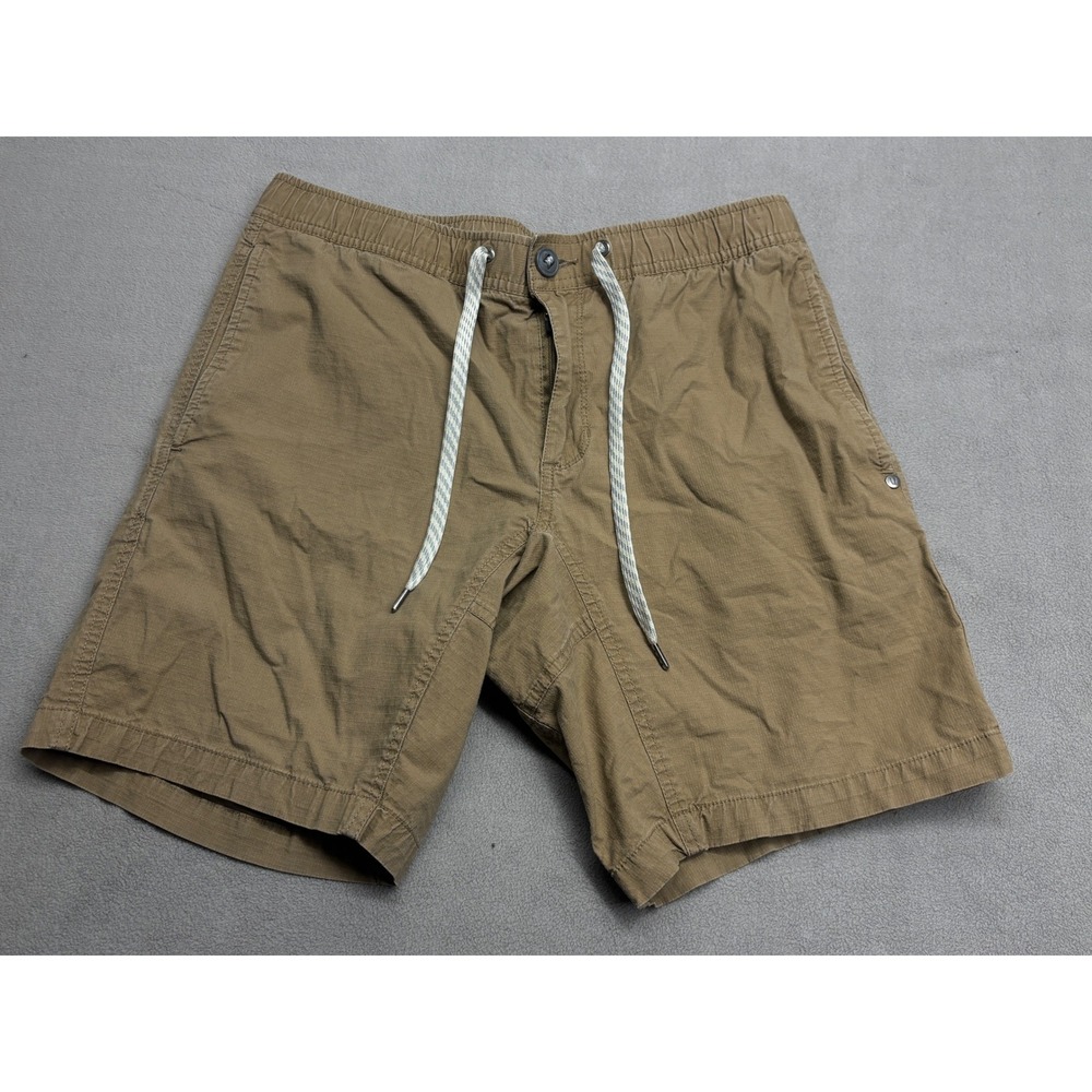 Vuori Ripstop Climber Shorts Mens Medium Dark Khaki Brown V370 Organic Cotton